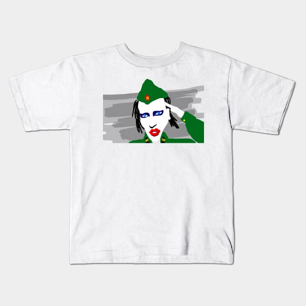 Marilyn Manson Kids T-Shirt by Tamie